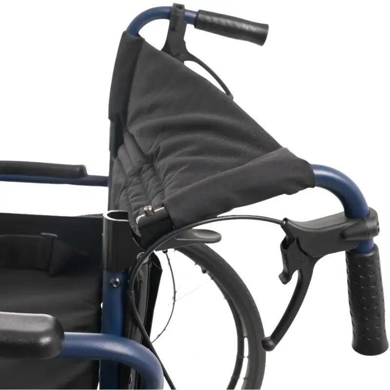 Wheelchair MDH NAVY1 lightweight aluminium, seat 43×42 cm, max load 120 kg, foldable, 14.4 kg