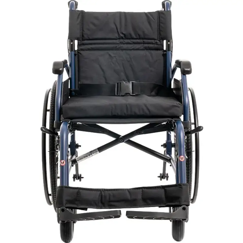 Wheelchair MDH NAVY1 lightweight aluminium, seat 43×42 cm, max load 120 kg, foldable, 14.4 kg