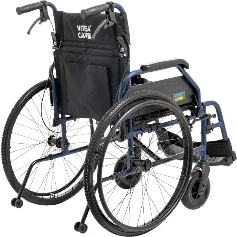 Wheelchair MDH NAVY1 lightweight aluminium, seat 43×42 cm, max load 120 kg, foldable, 14.4 kg