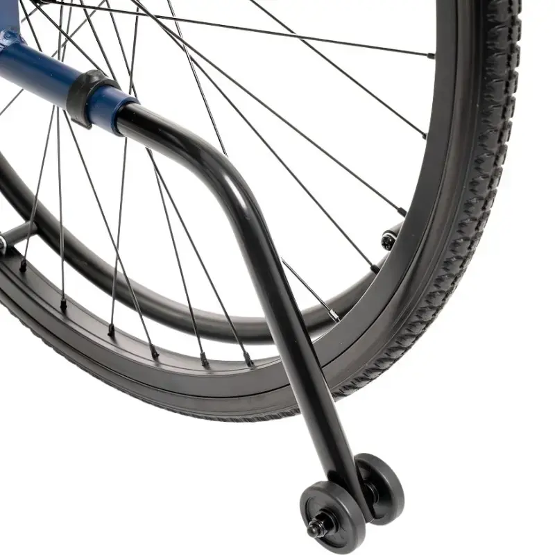 Lightweight alloy wheelchair MDH NAVY1 — aluminium frame, seat 46×42 cm, max user weight 120 kg, foldable, 14.7 kg