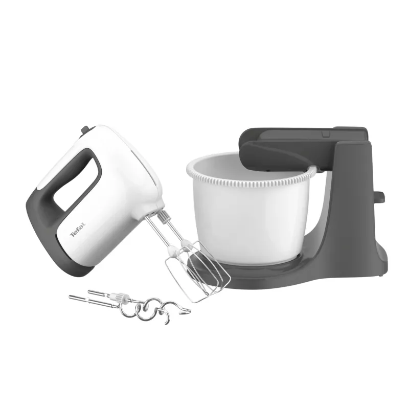 Tefal PrepMix+ HT464138 hand mixer with stand bowl 500 W grey/white