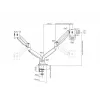 Multibrackets M Deskmount Gas Spring Dual Black