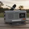 Portable wind-up radio Marmitek RESQ 100 — DAB/DAB+/FM, 3 W, LCD, USB‑C, 3.5 mm jack, light grey