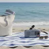 Portable wind-up radio Marmitek RESQ 100 — DAB/DAB+/FM, 3 W, LCD, USB‑C, 3.5 mm jack, light grey