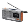 Portable wind-up radio Marmitek RESQ 100 — DAB/DAB+/FM, 3 W, LCD, USB‑C, 3.5 mm jack, light grey