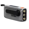 Portable wind-up radio Marmitek RESQ 100 — DAB/DAB+/FM, 3 W, LCD, USB‑C, 3.5 mm jack, light grey