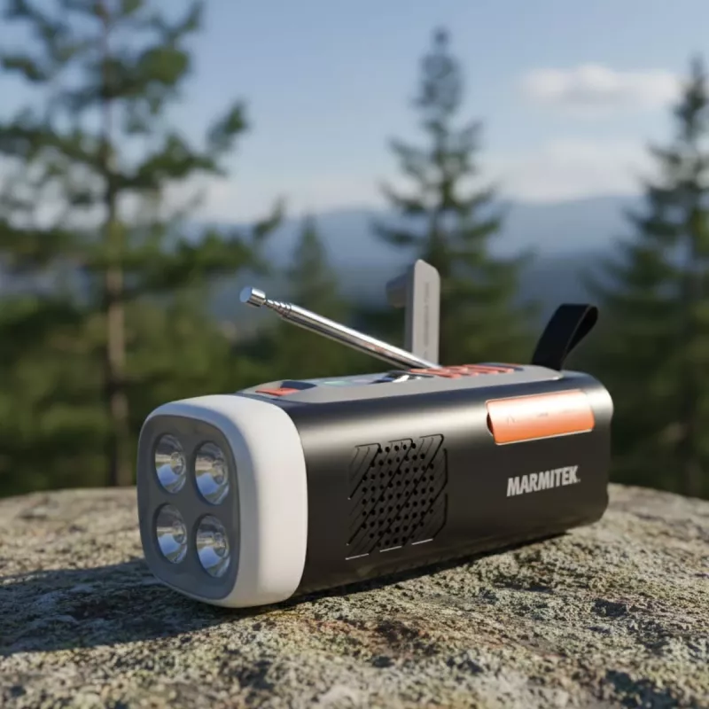 Marmitek RESQ 200 – Wind-up radio, Portable, Analog & digital, DAB, DAB+, FM, 87.5 - 108 MHz, 170 - 240 MHz, 3 W