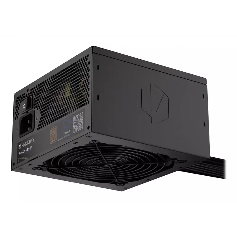 Power supply unit ENDORFY Vero L6 650 W ATX 24-pin, 80 PLUS Bronze, 120 mm fan, black