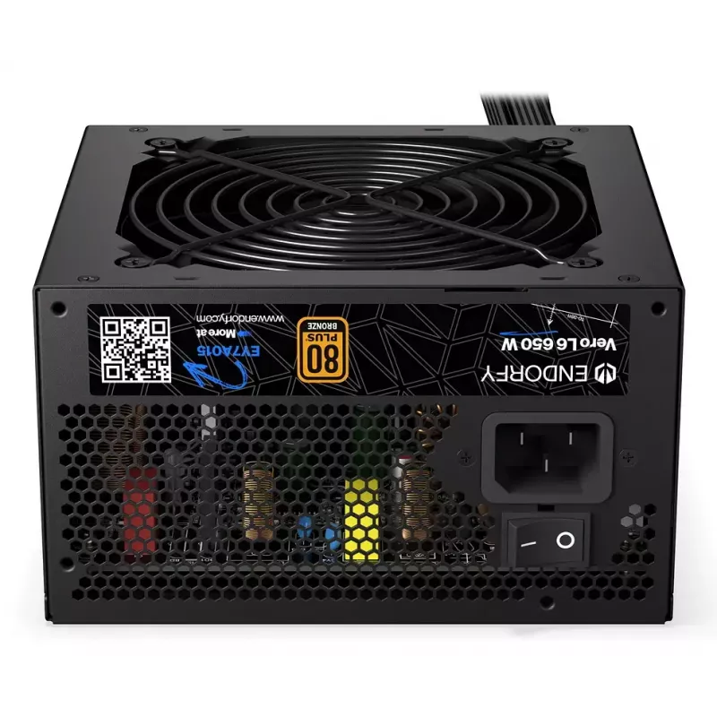 Power supply unit ENDORFY Vero L6 650 W ATX 24-pin, 80 PLUS Bronze, 120 mm fan, black