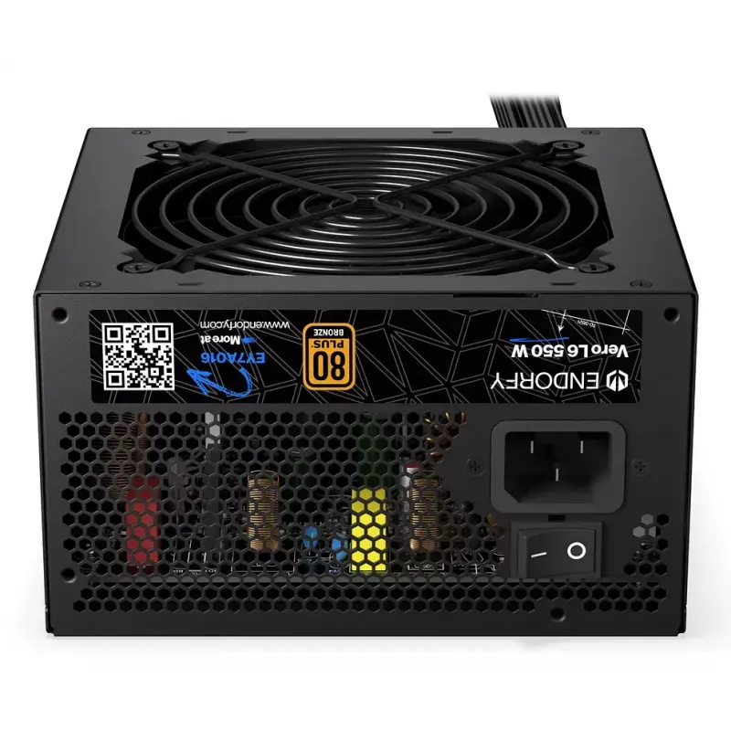 Power supply unit ENDORFY Vero L6 550 W ATX 24-pin 80 PLUS Bronze, 120 mm fan, black