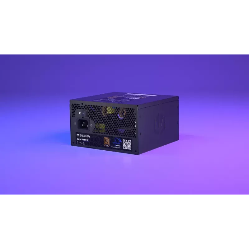 Power supply unit ENDORFY Vero L6 550 W ATX 24-pin 80 PLUS Bronze, 120 mm fan, black