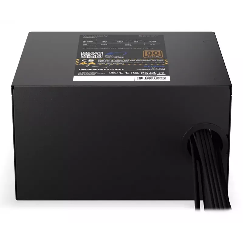 Power supply unit ENDORFY Vero L6 550 W ATX 24-pin 80 PLUS Bronze, 120 mm fan, black