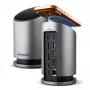 AXAGON HMC-WL9 USB-C 9‑in‑1 Docking Hub with 10 Gbps, 100W PD, 8K HDMI, Ethernet, Wireless Charging