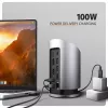 AXAGON HMC-WL9 USB-C 9‑in‑1 Docking Hub with 10 Gbps, 100W PD, 8K HDMI, Ethernet, Wireless Charging