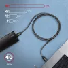 USB-C to USB-C cable AXAGON BUCM4X-CM05AB — USB4 Gen 3x2, 40 Gbit/s, 240 W, 0.5 m, black