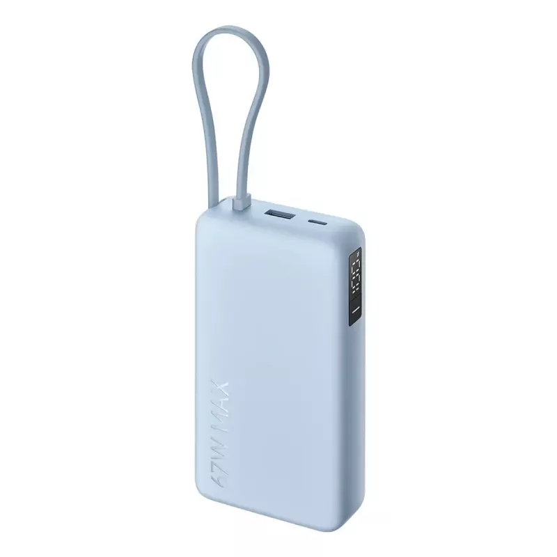 Power bank Xiaomi 67W 20000 mAh Li-Ion Blue — 11.1 V, USB-A + USB-C, supports 3 devices