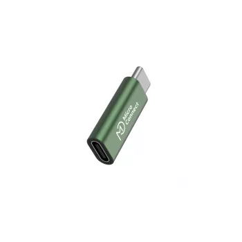 USB-C gender changer cable MicroConnect MC-SMART-CCADAP-100W — USB-C to USB-C, USB 2.0, green