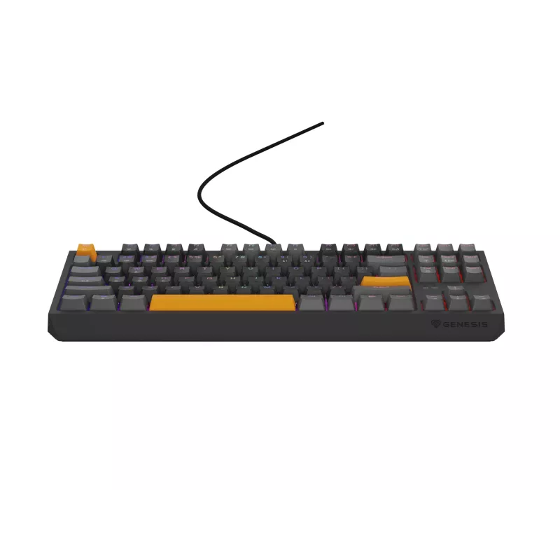 GENESIS Thor 230 TKL keyboard Gaming USB + RF Wireless + Bluetooth QWERTY Black, Grey, Orange