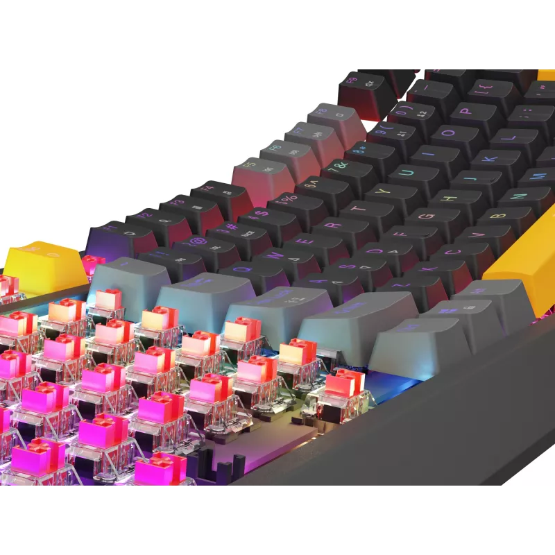 GENESIS Thor 230 TKL keyboard Gaming USB + RF Wireless + Bluetooth QWERTY Black, Grey, Orange