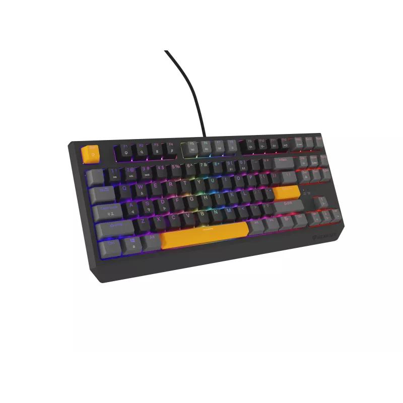 GENESIS Thor 230 TKL keyboard Gaming USB + RF Wireless + Bluetooth QWERTY Black, Grey, Orange
