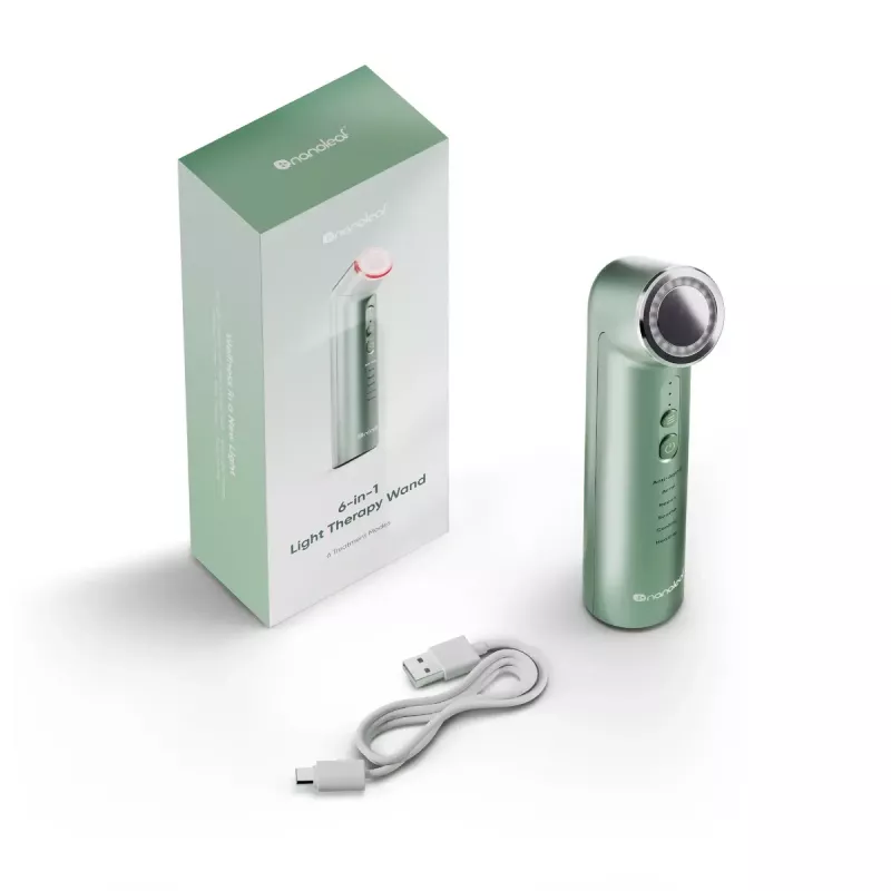 Nanoleaf 6-in-1 LED light therapy wand, green