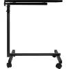 Overbed table ActionMed SP100AM — bedside adjustable table, rectangular top, height-adjustable, tilt, lockable wheels, max load 20 kg, wood colour