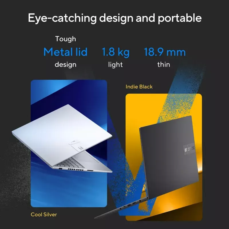 ASUS Vivobook 16X K3605VU-WS96 Intel® Core™ i9 i9-13900H Laptop 40.6 cm (16 inch) WUXGA 16 GB DDR4-SDRAM 1 TB SSD NVIDIA GeForce RTX 4050 Wi-Fi 6E (802.11ax) Windows 11 Home Silver