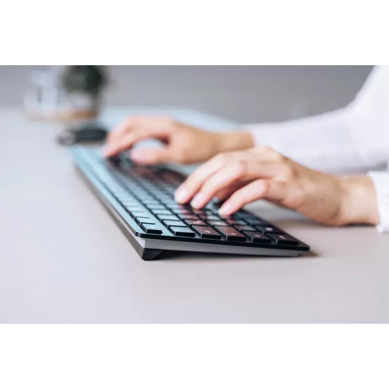 CHERRY KW 9100 SLIM keyboard Universal RF Wireless + Bluetooth QWERTZ Swiss Black