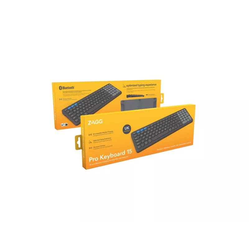 ZAGG Pro 15 keyboard Universal Bluetooth QWERTY UK English Black