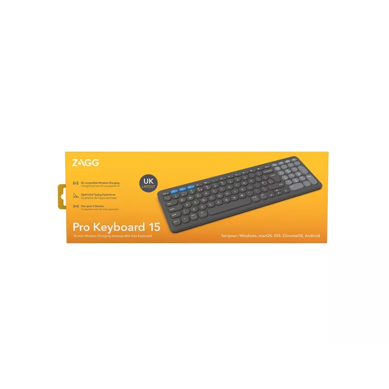 ZAGG Pro 15 keyboard Universal Bluetooth QWERTY UK English Black