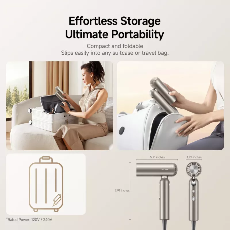 Hair dryer Dreame Pocket Pro AHD51-TG titanium gold