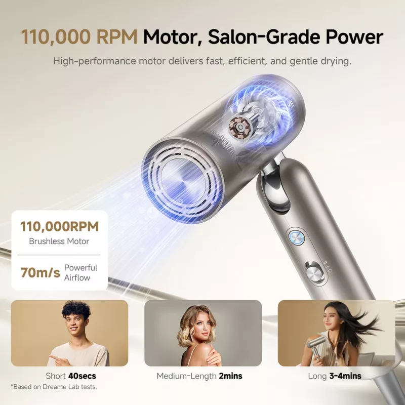Hair dryer Dreame Pocket Pro AHD51-TG titanium gold