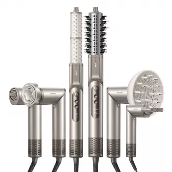 Dreame Dazzle Hair Styler 1400 W — 110000 RPM motor, 3 heat levels, max 90°C, gold