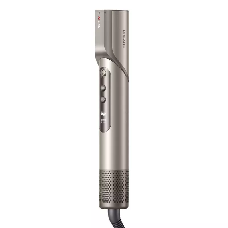 Dreame Dazzle Hair Styler 1400 W — 110000 RPM motor, 3 heat levels, max 90°C, gold