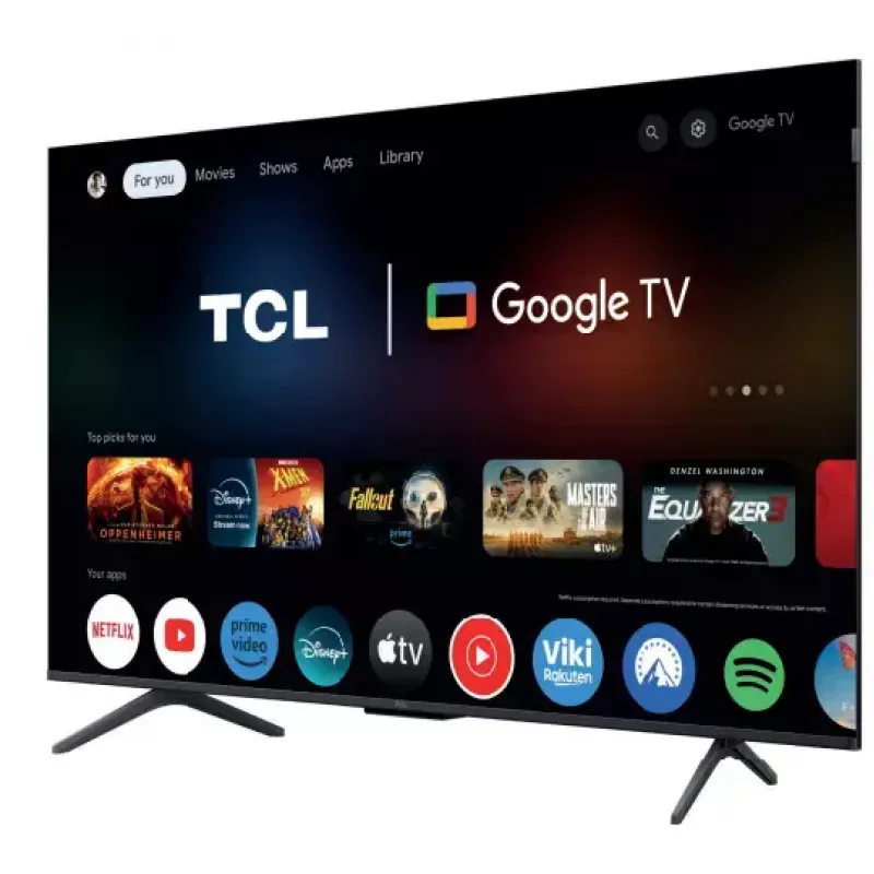 TCL 50C61K 50 inch (127 cm) QD-Mini LED 4K Ultra HD Smart TV, Google TV, Wi‑Fi, Metallic