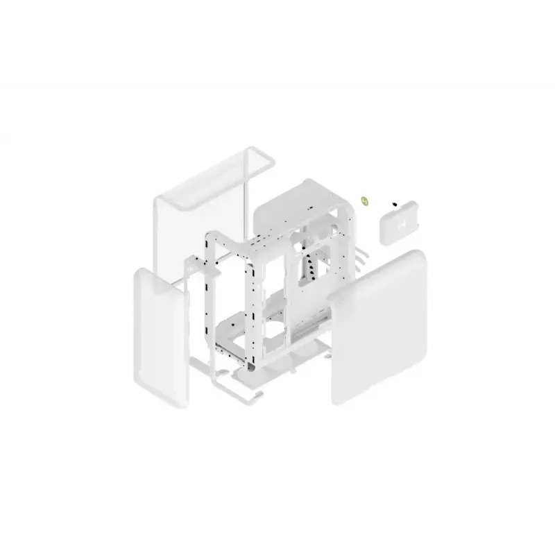 Mid tower PC case HYTE X50 AIR Snow White — compact airflow chassis