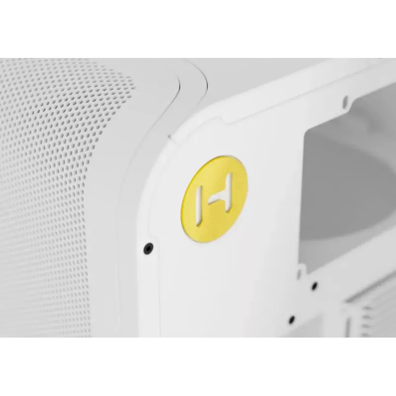 Mid tower PC case HYTE X50 AIR Snow White — compact airflow chassis