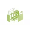 Mid Tower Case HYTE X50 Matcha Milk — ATX/mATX/Mini-ITX support, tempered glass, front I/O