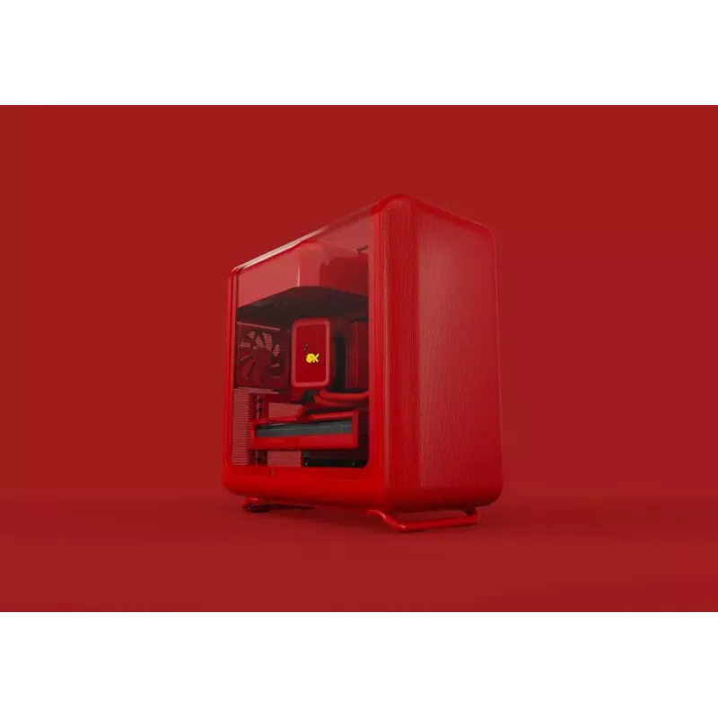Mid Tower PC Case HYTE X50 (Cherry) — HYTE X50 MID TOWER CASE CHERRY