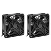 Intellinet 2-Fan Ventilation Unit for 19 inch Wallmount Cabinets Roof-mount, 1.8 m Power Cable with EU CEE 7/7 Plug, Format 120 x 120 mm, Earthing Kit Included, Black