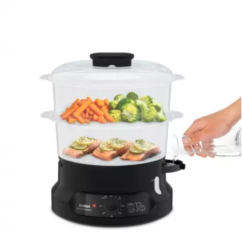 Tefal Minicompact VC139810 steam cooker 2 basket(s) Freestanding 800 W Black