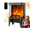 Electric heater Carruzzo Q20P oil-filled radiator, 1800W, 15–45°C, glass housing, remote/app/touch control, timer 1–12h, wall or floor, black