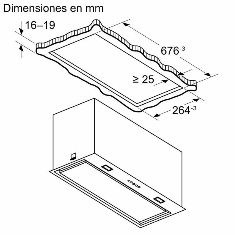 Bosch Serie 8 DLN78PC60 cooker hood Built-in Black 590 m³/h