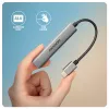 USB hub AXAGON HUE-STC, 4-port aluminium strip, 1x USB-A 5Gbps + 2x USB-A & 1x USB-C 480Mbps, USB-C host, 12 cm cable, grey