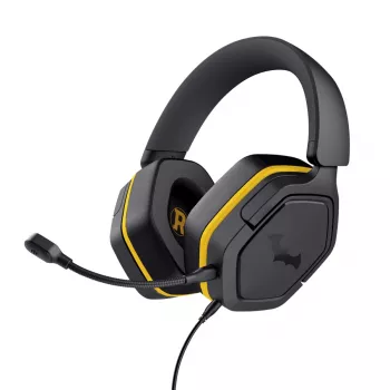 Wired gaming headset TRUST 25784 with headband, 20–20,000 Hz, 1.2 m cable, Black/Yellow