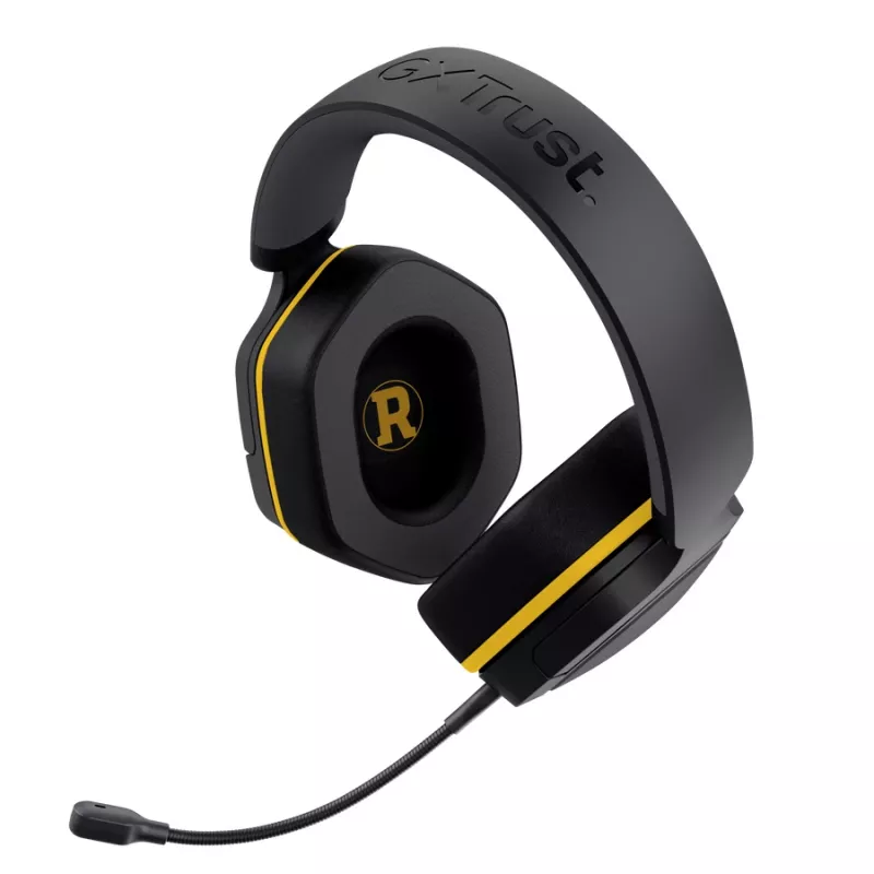 Wired gaming headset TRUST 25784 with headband, 20–20,000 Hz, 1.2 m cable, Black/Yellow