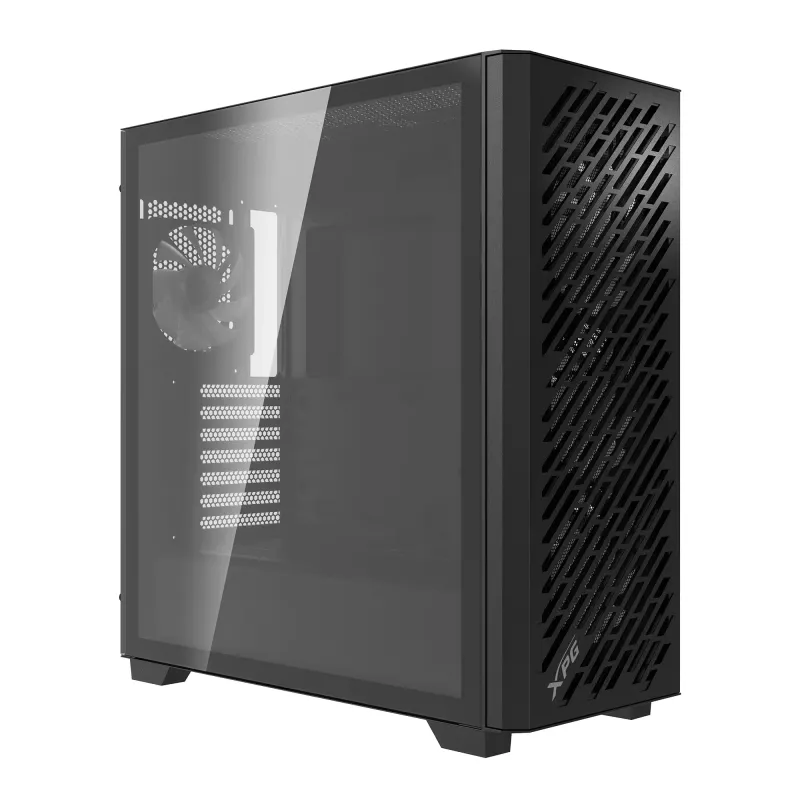 XPG VALOR AIR PRO Mid-Tower Chassis, Midi Tower, PC, Black, ATX, EATX, micro ATX, Mini-ATX, SPCC, Tempered glass, Multi