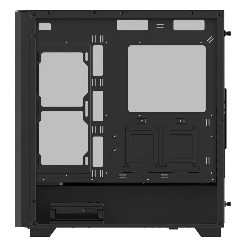 XPG VALOR AIR PRO Mid-Tower Chassis, Midi Tower, PC, Black, ATX, EATX, micro ATX, Mini-ATX, SPCC, Tempered glass, Multi