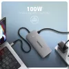Axagon HMC-CUB83X2 USB 10Gbps hub, 2x USB-A, USB-C, HDMI & DP 4k/144Hz, RJ-45, PD 100W