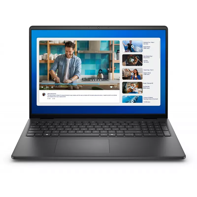 Laptop Dell DC16250 — Intel Core 5 120U, 16 inch (1920x1200) Full HD+, 16 GB DDR5, 1 TB SSD, Ubuntu, Black